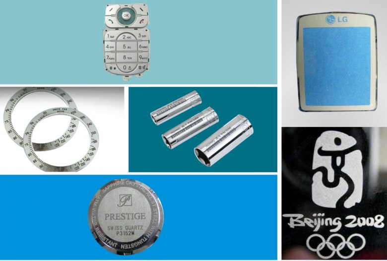 金属上雕刻字母、数字、UID标记